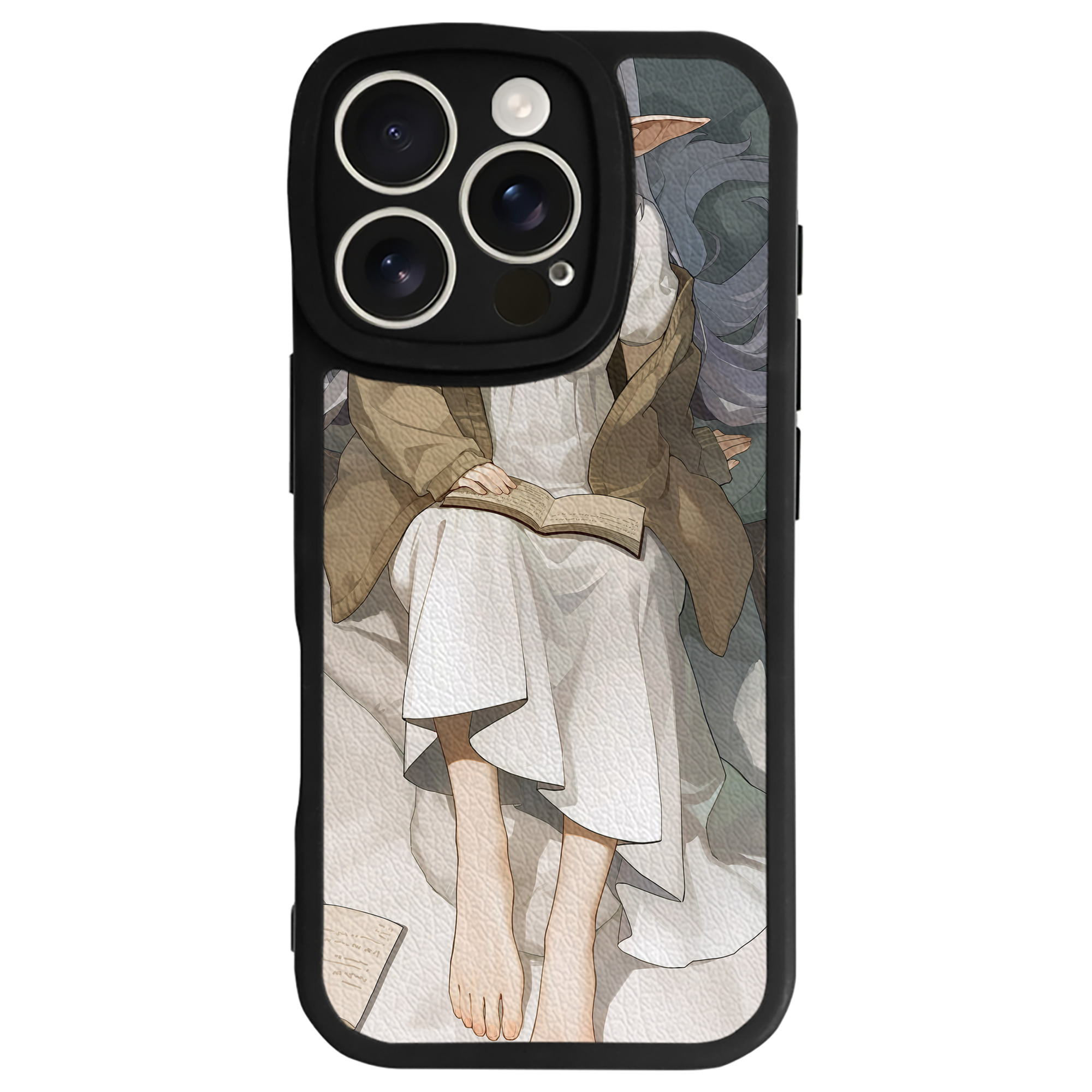 （画像用） 葬送のフリーレン Frieren 【iPhone 16シリーズ対応】シリコンスマホケース（レザー調） 材質：シリコン